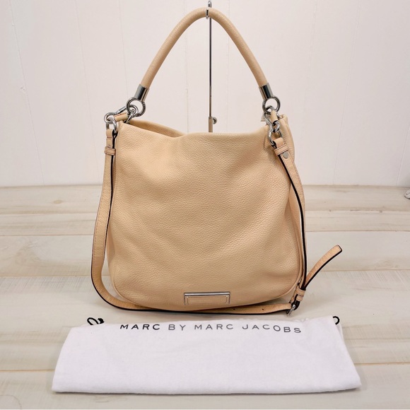 Marc By Marc Jacobs Too Hot To Handle Pale Peach Leather Hobo Bag - Picture 2 of 8